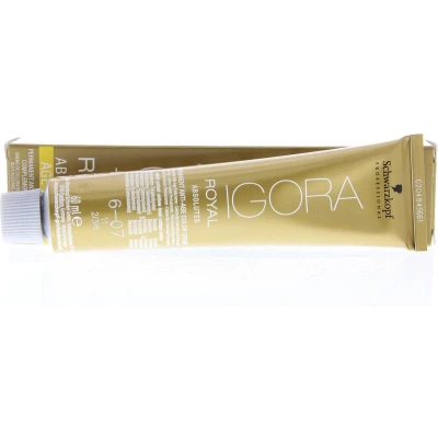 Afbeelding van Schwarzkopf Igora Royal Absolutes Age Blend haarverf 60 ml 6 07 Donkerblond Koper