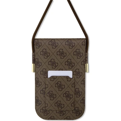 Afbeelding van Guess 4G Vintage Script Logo Tas (Scherm tot 7 Inch) Bruin