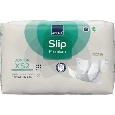 Afbeelding van ABENA Slip Junior Premium XS2 Voor Kinderen die Veel en Ongecontroleerd Plassen (Dunne) Ontlasting Verliezen Perfecte Aansluiting door Flexibele Sluitstrips 32 stuks