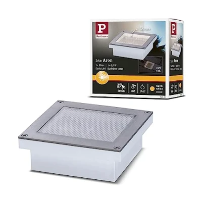 Afbeelding van Paulmann 94238 Aron Inbouwlamp op zonne energie Energielabel: G (A G) 0.7 W Warmwit Wit