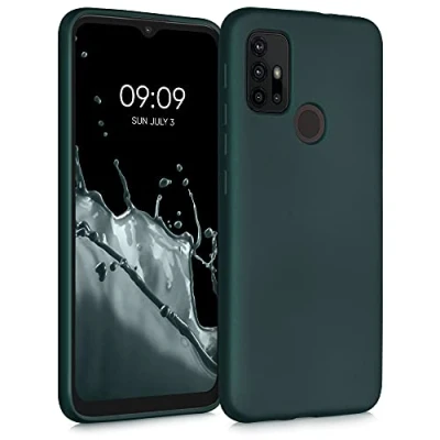 Afbeelding van kwmobile telefoonhoesje geschikt voor Motorola Moto G30 / G20 G10 Hoesje smartphone Back cover in metallic petrol