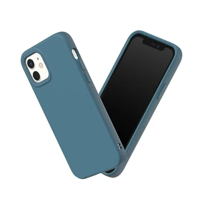 Afbeelding van RHINOSHIELD Hoesje compatibel met [iPhone 12 mini] SolidSuit dunne hoes schokabsorberende technologie en premium matte afwerking oceaanblauw
