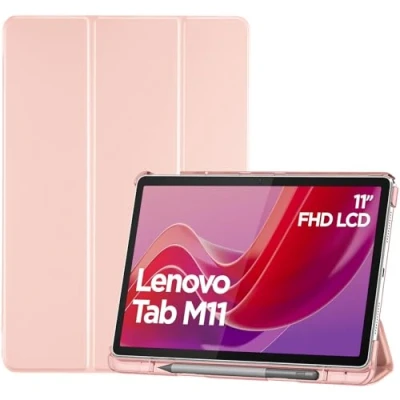 Afbeelding van ProCase Smartcase voor Lenovo Tab M11 11 inch 2024 TB330FU Smart Case met penhouder, drievoudige opvouwbare harde hoes tablet Doorschijnende achterkant, compatibel functie