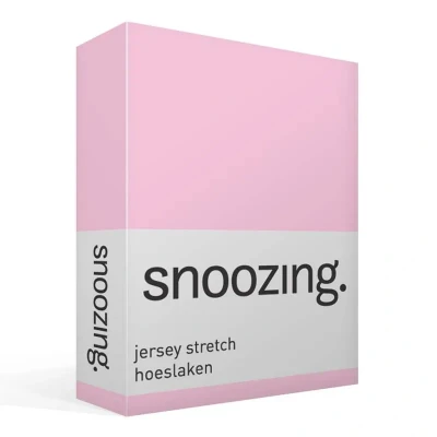 Afbeelding van Snoozing Jersey Stretch Hoeslaken Tweepersoons 140/150x200/220 cm Roze