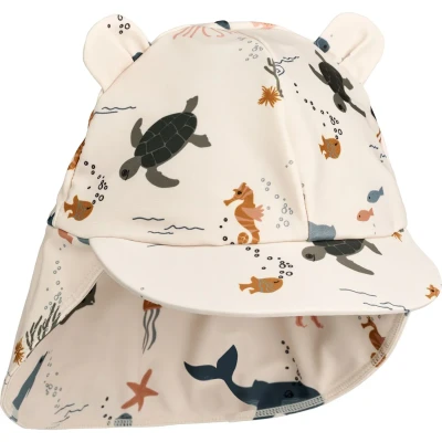 Afbeelding van Liewood Senia SUN HAT WITH EARS Unisex Hoed voor kinderen, Maat: 45 48, Sea creature/sandy