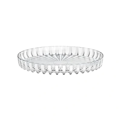 Afbeelding van Guzzini Dolcevita 12570142 rond dienblad transparant wit parelmoer biologisch kunststof vaatwasser 31 cm