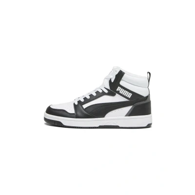 Afbeelding van Puma Rebound Unisex Sneakers hoog, Maat: 38.5, white black shadow gray Hoogwaardig imitatieleer