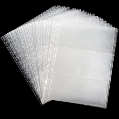 Afbeelding van 100 vellen muntenpagina&#039;s voor het verzamelen van papiergeld 3 muntenzakjes albumpagina&#039;s bankbiljet coupon IN02100