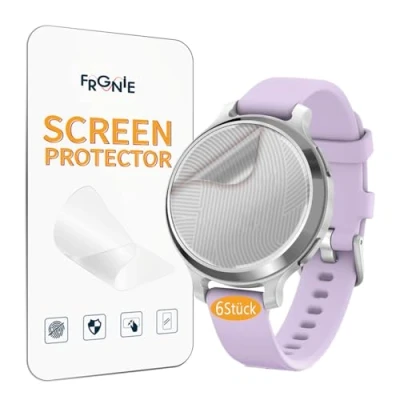 Afbeelding van Frgnie 6 stuks displaybeschermfolie compatibel met Garmin Lily 2 Active, HD transparante flexibele TPU smartwatch