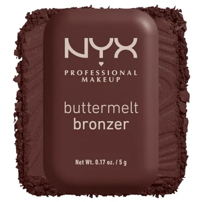 Image de NYX Professional Makeup Bronzer, pour un look bronzé et lumineux, tenue jusqu&#039;à 12h, résiste aux bavures, pas de transfert, Buttermelt, Teinte : Butta Than U, 5 g