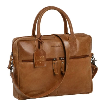 Afbeelding van Daniel Ray Goulburn Leren Laptoptas 14 inch Cognac