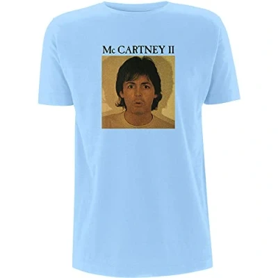 Afbeelding van Paul McCartney II Heren T shirt L Blauw