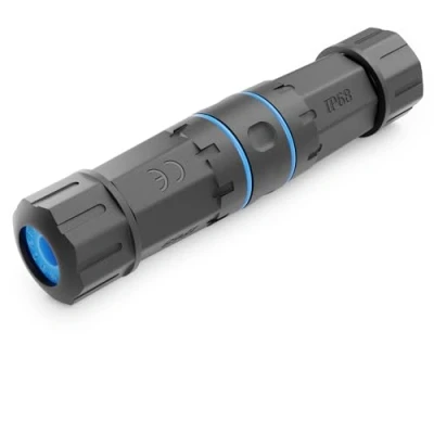 Afbeelding van deleyCON 1 Stuk Netwerkkabel Koppeling CAT 6 STP LAN DSL Installatiekabel Outdoor Connector IP68 Stofdicht Verlengkabel Ethernet Tuin Zwart