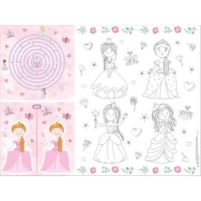 Afbeelding van Activiteiten Placemat Pretty Princess 6 stuks