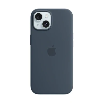 Afbeelding van Apple Cover Silicone Magsafe Iphone 15 Storm Blue (mxpf3zm/a)