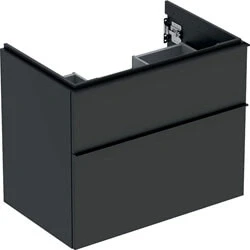 Afbeelding van Geberit iCon wastafelonderbouwkast met 2 schuifladen, lava mat 740 x
