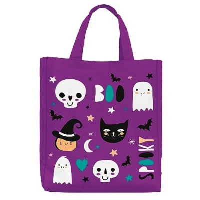 Afbeelding van Folat Trick or Treat tas Paars Halloween (23x21 cm) accessoires verkleden