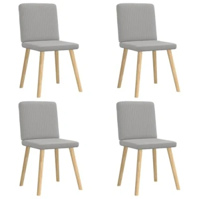 Afbeelding van vidaXL Eetkamerstoelen 4 st stof wolk grijs