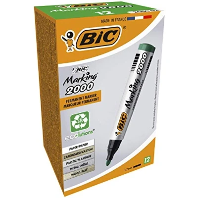 Afbeelding van Bic Permanentmarker 2000 Groen Pk/12.