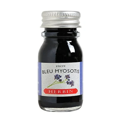 Afbeelding van Jacques Herbin 11515T schrijf en tekeninkt, vulpen rollerbalpen, Myosotis blauw, 10 ml, gemaakt in Frankrijk