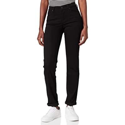 Afbeelding van Lee Marion Straight leg jeans, Dames, Maat: 33x31, Black rinse