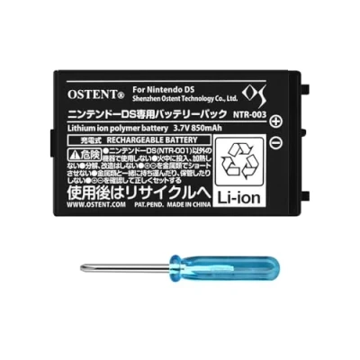 Afbeelding van OSTENT Oplaadbare lithium ion batterij 850 mAh + gereedschapsset compatibel met Nintendo DS NDS