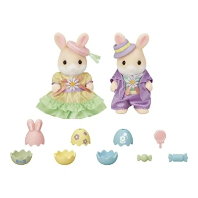 Image de Figurine Sylvanian Families La chasse aux œufs des frères et sœurs Lapin Marguerite