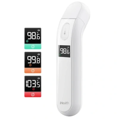 Afbeelding van iHealth PT2L voorhoofdthermometer, infrarood contactloze thermometer voor volwassenen en kinderen, babythermometer, digitaal display, koortsaanduiding, medisch apparaat