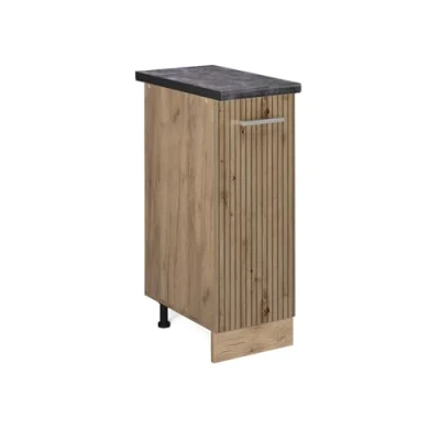 Afbeelding van Vicco Apotheekkast R Line, Artisanaal eiken/Krachtige eik goud, 30 cm , WB Antraciet