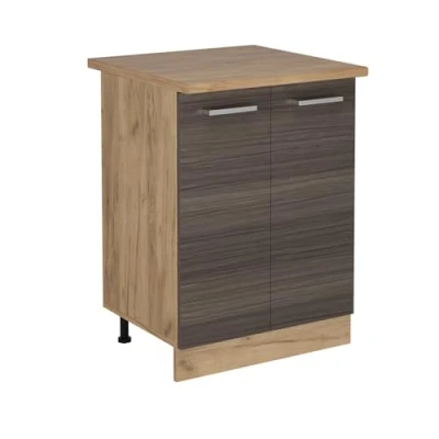 Afbeelding van Vicco Keukenonderkast R Line, Edel grijs/Krachtige Eik goud, 60 cm , WB