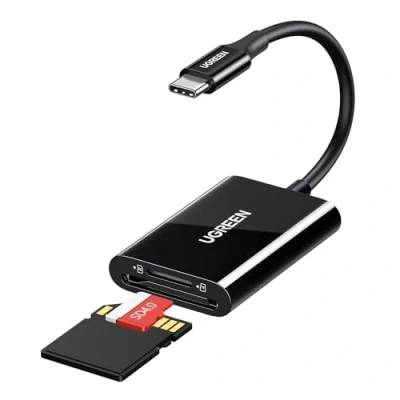 Afbeelding van UGREEN USB C SD kaartlezer Micro kaartadapter 5 Gbps snelle lezers externe geheugenkaart compatibel met iPhone 16 Plus Pro Max 15 Galaxy S24 Ultra MacBook Air iPad (zwart)