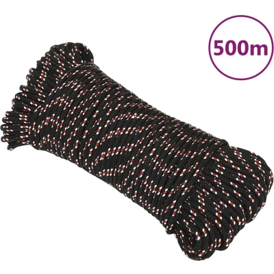 Afbeelding van VidaXL Boot touw 4 mm 500 m polypropyleen zwart
