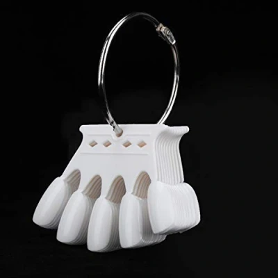 Afbeelding van 50 stuks nagel kleurenkaart, nail art praktijk tips gellak prikbord plastic nagellak met gereedschap manicure benodigdheden