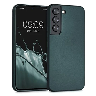 Afbeelding van kwmobile telefoonhoesje geschikt voor Samsung Galaxy S22 Hoesje smartphone Back cover in metallic petrol