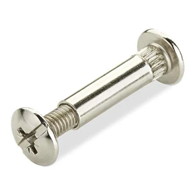 Afbeelding van 10 stuks SOTECH CONNECT holle kopschroeven Ø 8 mm met M6 schroefdraad verbindingsschroeven huls staal vernikkeld voor houtdikte 31 40 mm, kastconnector