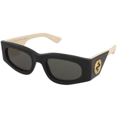 Afbeelding van Gucci Zonnebril, Dames, Maat: 54, Black/ivory/grey