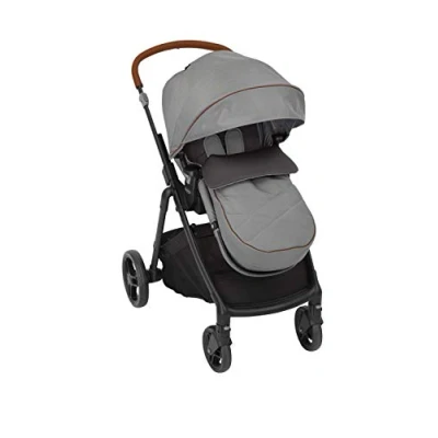 Afbeelding van Graco Near2Me Kinderwagen (Geboorte tot 4 jaar ca. 0 22 kg) met Slide2Me in hoogte verstelbare functie, Luxe voetenzak &amp; regenhoes, Steeple Gray