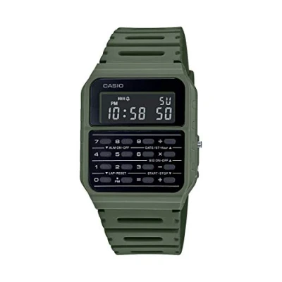 Afbeelding van Casio CA53W 1 Vintage rekenmachine horloge voor heren, Groen, kwartshorloge