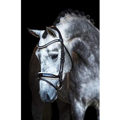Image de Premiera &quot;Verona&quot; brown anatomical bridle with white padded noseband