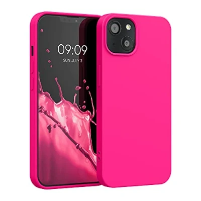 Afbeelding van kwmobile telefoonhoesje geschikt voor Apple iPhone 13 Hoesje smartphone Back cover in neon roze