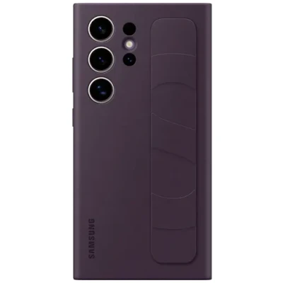 Afbeelding van Samsung Standing Siliconen Back Cover Paars Galaxy S24 Ultra