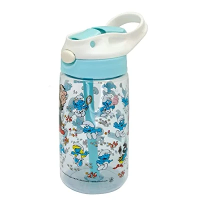 Afbeelding van NERTHUS FIH 919 Herbruikbare kinderfles, BPA vrij, smurfen, opvouwbaar, ergonomisch, robuust, duurzaam, licht