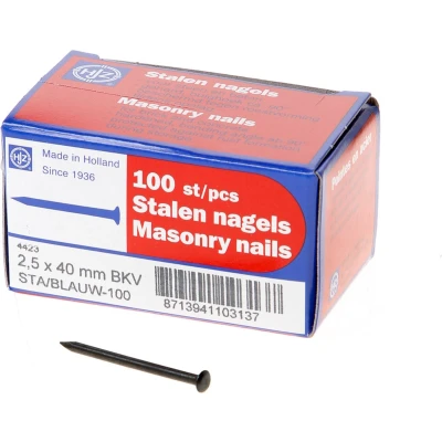 Afbeelding van Hjz Stalen nagel bombe kop 40 x 2.5mm