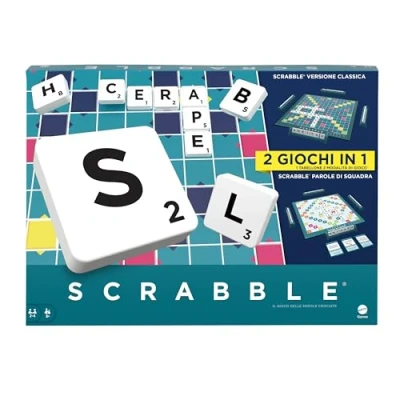 Afbeelding van Mattel Games Scrabble HXW03 2 in 1, Italiaanse versie