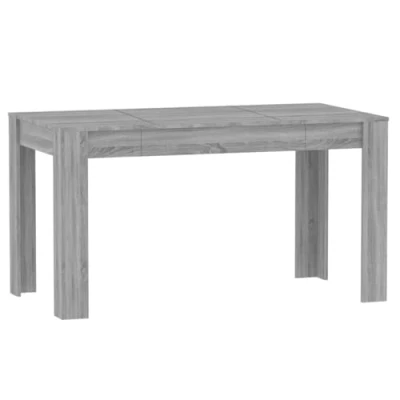 Afbeelding van vidaXL Sonoma eettafel, grijs, 140 x 74,5 76 cm