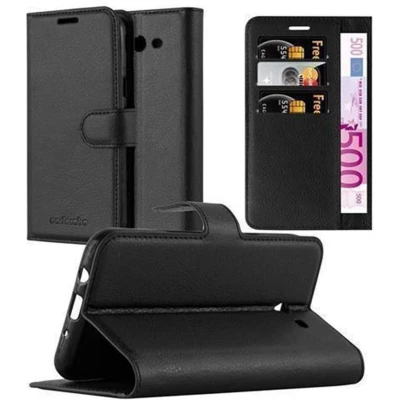 Afbeelding van Cadorabo Hoesje geschikt voor Samsung Galaxy J5 2017 US Version in PHANTOM ZWART Beschermhoes met magnetische sluiting, standfunctie en kaartvakje Book Case Cover Etui