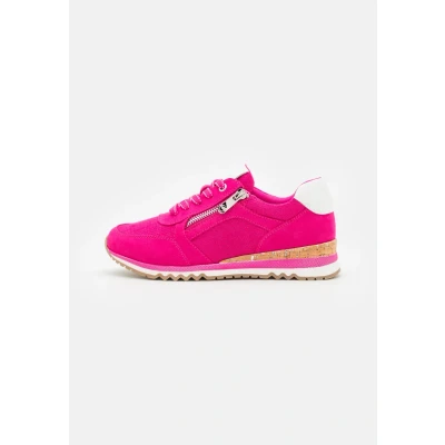 Afbeelding van Marco Tozzi Sneakers laag, Dames, Maat: 37, Pink Imitatieleer/ textiel
