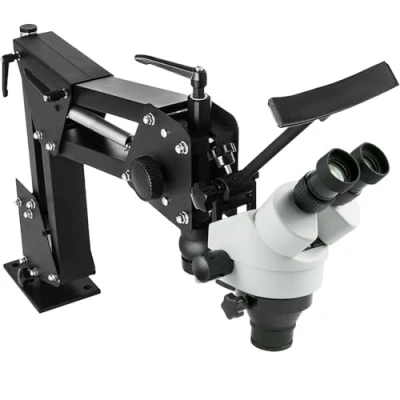 Afbeelding van VEVOR Multidirectionele microscoop met ingelegde spiegel, 76 mm, veerhouder, 7 x sieradengereedschap, 4,5