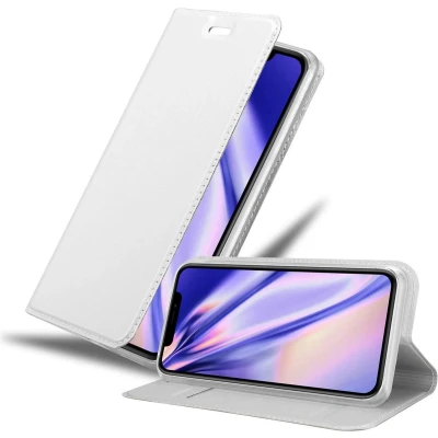 Afbeelding van Cadorabo Hoesje geschikt voor Apple iPhone 11 PRO MAX in CLASSY ZILVER Beschermhoes met magnetische sluiting, standfunctie en kaartvakje Book Case Cover Etui