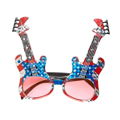 Afbeelding van WIDMANN Amerikaanse rockgitaar bril voor volwassenen Accessoires &gt; Brillen
